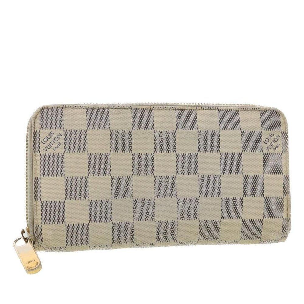 LOUIS VUITTON Damier Azur Zippy Wallet Long Wallet